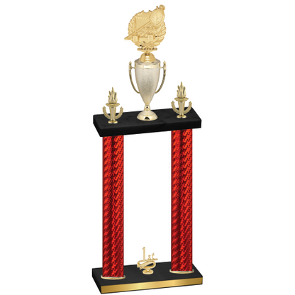 Double Red Carbon Fiber First Place Swimming Trophy