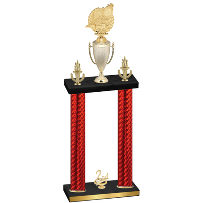 Double Red Carbon Fiber Second Place Swimming Trophy