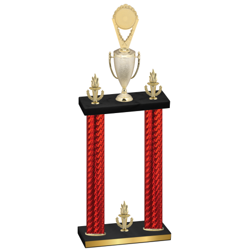 Double Red Carbon Fiber Victory Insert Trophy