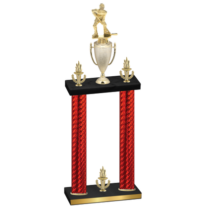 Double Red Carbon Fiber Victory Hockey Trophy