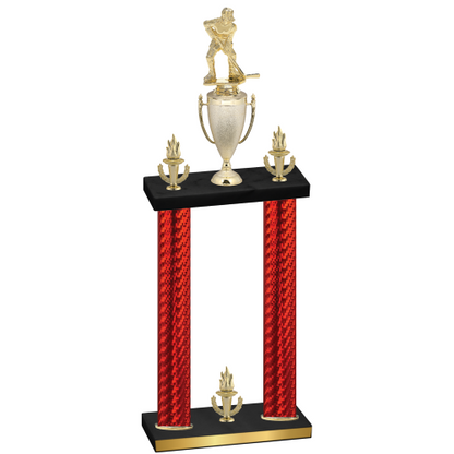 Double Red Carbon Fiber Victory Hockey Trophy