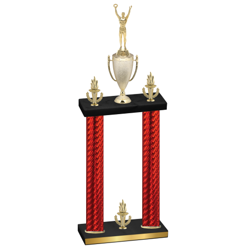 Double Red Carbon Fiber Victory Victory Trophy