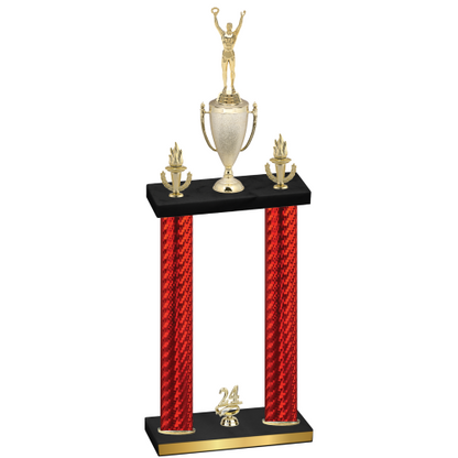 Double Red Carbon Fiber Year Victory Trophy