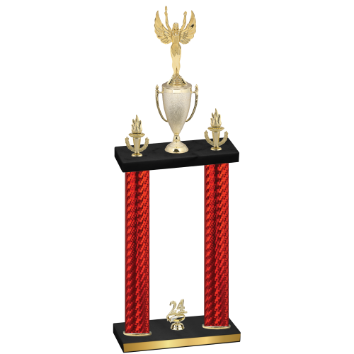 Double Red Carbon Fiber Year Victory Trophy