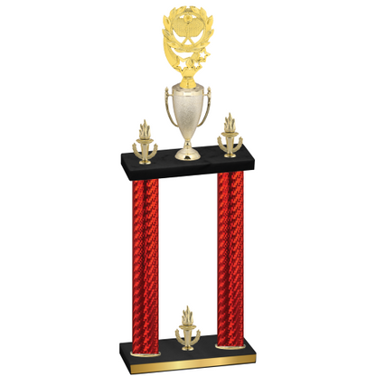 Double Red Carbon Fiber Victory Pickleball Trophy