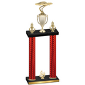 Double Red Carbon Fiber Fourth Place Cars Trophy