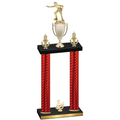 Double Red Carbon Fiber Third Place Shooter Trophy