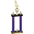 Double Purple Carbon Fiber Year Football Trophy