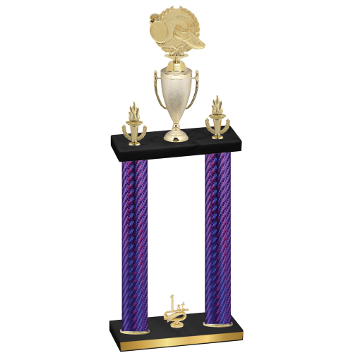 Double Purple Carbon Fiber First Place Running Trophy
