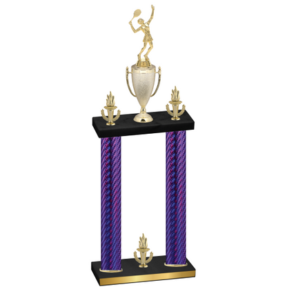 Double Purple Carbon Fiber Victory Tennis Trophy