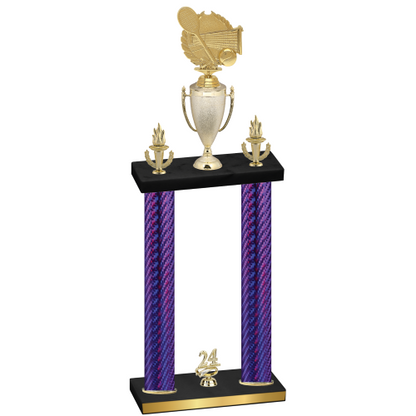 Double Purple Carbon Fiber Year Tennis Trophy
