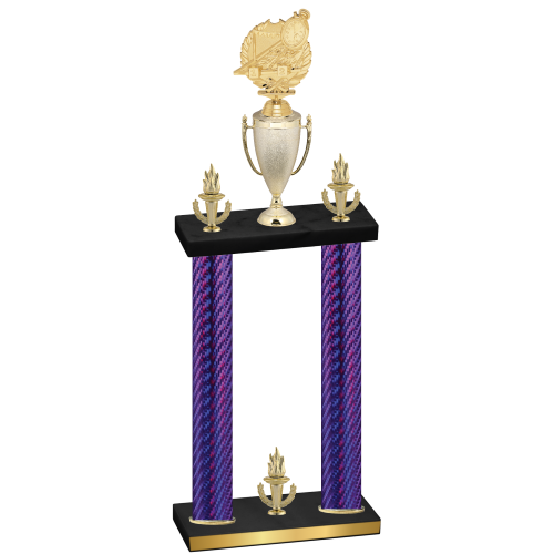 Double Purple Carbon Fiber Victory Swimming Trophy