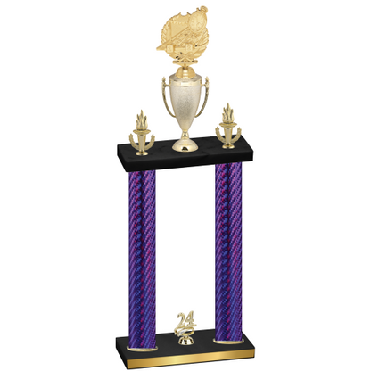Double Purple Carbon Fiber Year Swimming Trophy