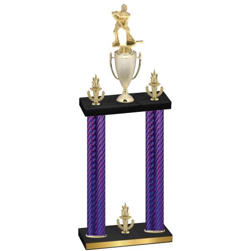 Double Purple Carbon Fiber Victory Hockey Trophy