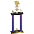 Double Purple Carbon Fiber Victory Basketball Trophy
