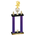 Double Purple Carbon Fiber Year Pickleball Trophy