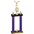 Double Purple Carbon Fiber Second Place Weights Trophy