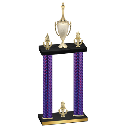 Double Purple Carbon Fiber Victory Chess Trophy