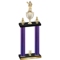 Double Purple Carbon Fiber Year Holiday Trophy