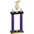 Double Purple Carbon Fiber First Place Fishing Trophy