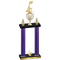 Double Purple Carbon Fiber Third Place Golf Trophy