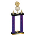 Double Purple Carbon Fiber First Place Baseball Trophy