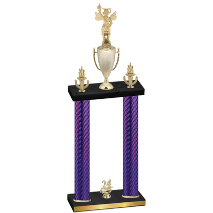 Double Purple Carbon Fiber Year Academics Trophy