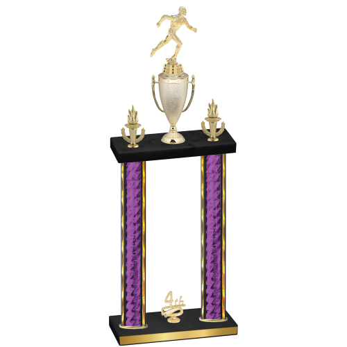 Double Purple Glacier Fourth Place Running Trophy