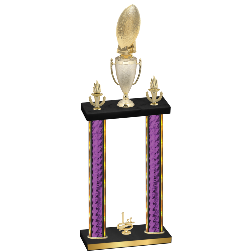 Double Purple Glacier First Place Football Trophy
