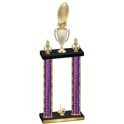 Double Purple Glacier First Place Football Trophy