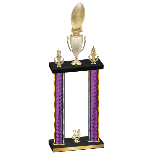 Double Purple Glacier Year Football Trophy