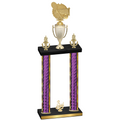 Double Purple Glacier Third Place Tennis Trophy