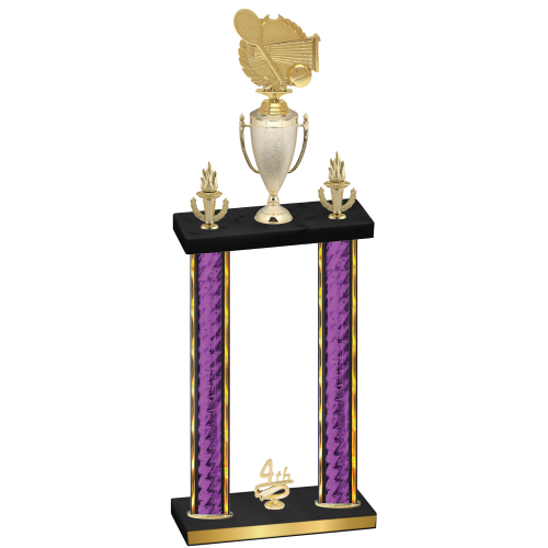 Double Purple Glacier Fourth Place Tennis Trophy