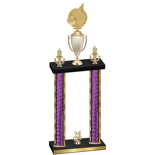 Double Purple Glacier Year Volleyball Trophy