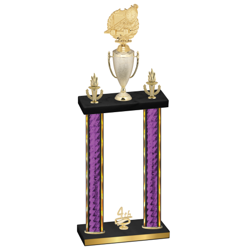 Double Purple Glacier Fourth Place Swimming Trophy