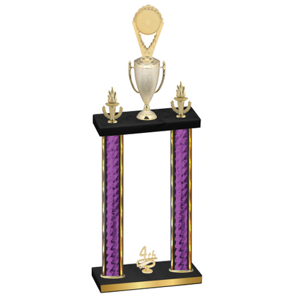 Double Purple Glacier Fourth Place Insert Trophy