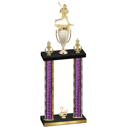 Double Purple Glacier Second Place Lacrosse Trophy