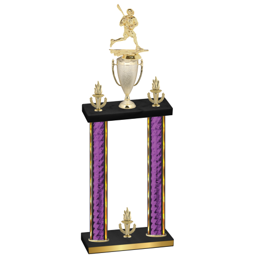 Double Purple Glacier Victory Lacrosse Trophy