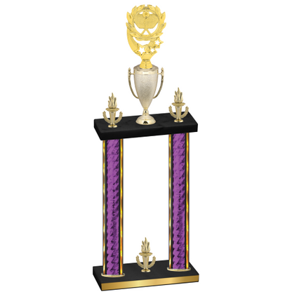 Double Purple Glacier Victory Pickleball Trophy