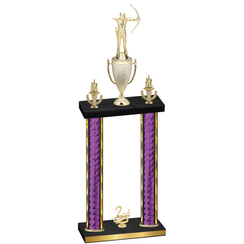Double Purple Glacier Second Place Archery Trophy