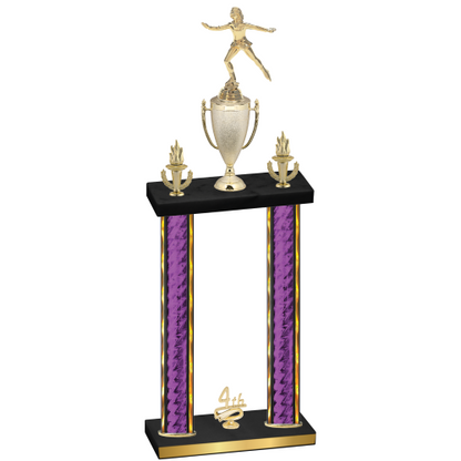 Double Purple Glacier Fourth Place Skater Trophy