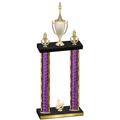Double Purple Glacier Third Place Chess Trophy