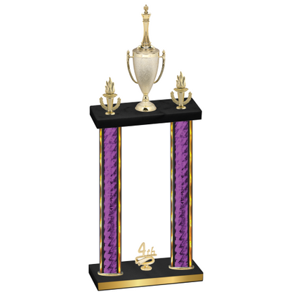 Double Purple Glacier Fourth Place Chess Trophy