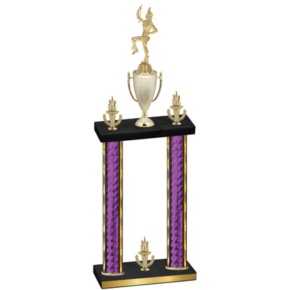Double Purple Glacier Victory Majorette Trophy