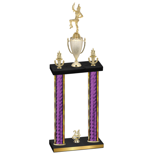 Double Purple Glacier Year Majorette Trophy