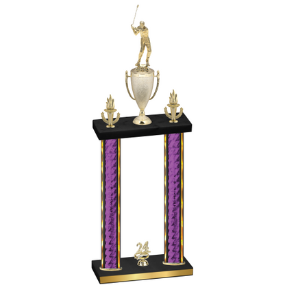 Double Purple Glacier Year Golf Trophy