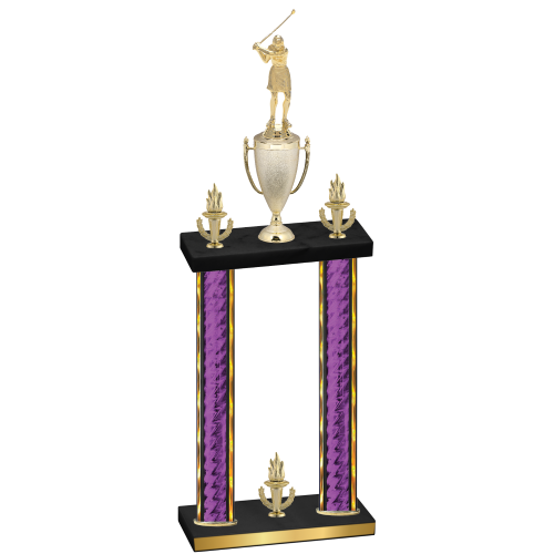 Double Purple Glacier Victory Golf Trophy