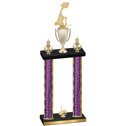 Double Purple Glacier First Place Golf Trophy