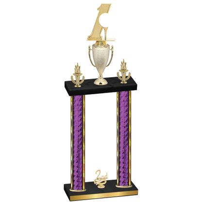 Double Purple Glacier Second Place Golf Trophy