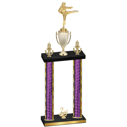 Double Purple Glacier Second Place Karate Trophy